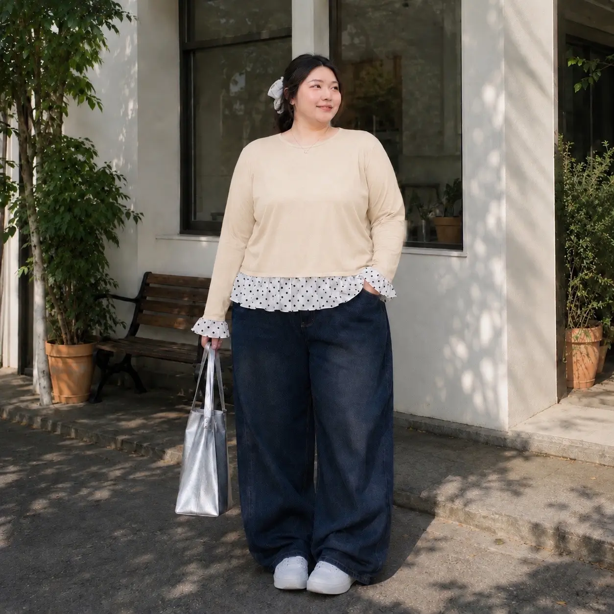 HESPERIA - BLOUSE JUMBO KOREA - BLOUSE PLUS SIZE TERBARU